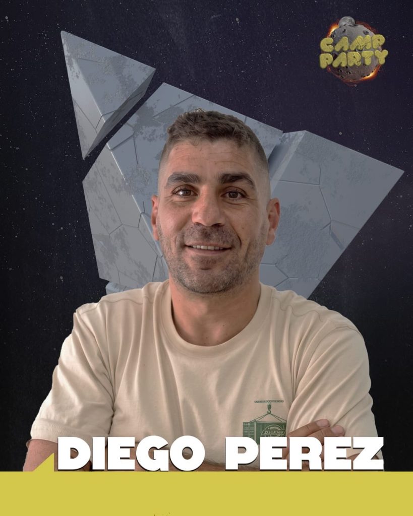 Cartel de Diego Pérez para Camp Party 2026